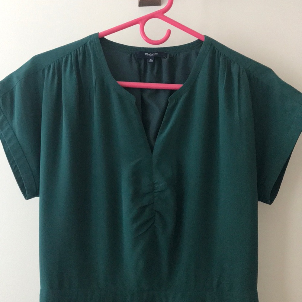 Madewell Silk Green Dress